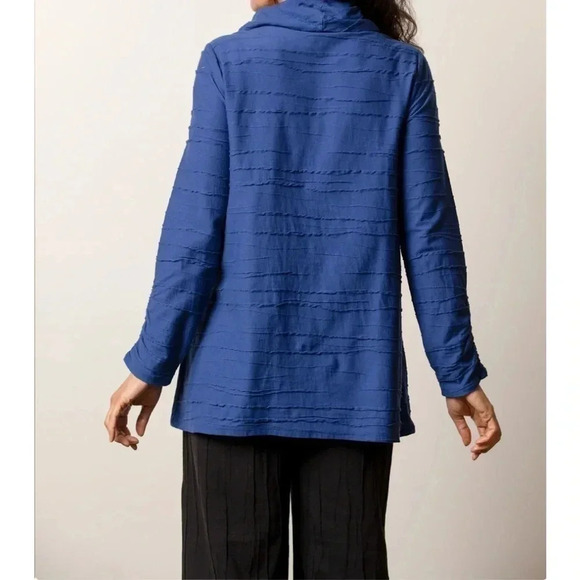 HABITAT. Linen blend,Faux wrap top,tunic,Pullover,cowl neck,loose,PTP 22”   NWT - Picture 3 of 15